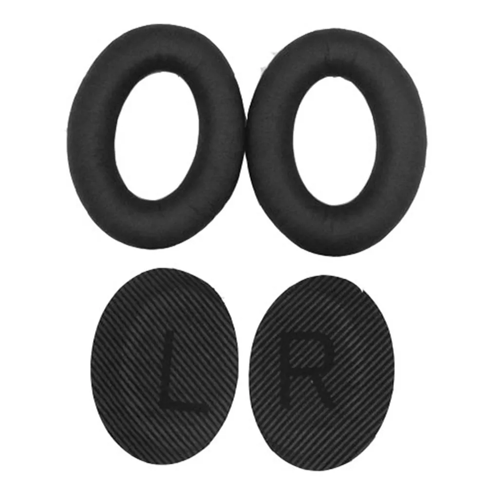 1 Pair BOSE QC15 / QC25 / QC35 JZF-236 leather ear pads - Black