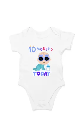 10 Month Celebration :  Cool Baby Rompers Printed For Your Baby's Monthly Milestone