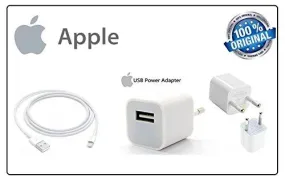 100% Original Apple iPhone USB Fast Charging Power Adapter With Data Cable For Apple iPhone 5 / 5S / 6 / 6S / 7 / 7 Plus With 3 Months Replacement Warranty