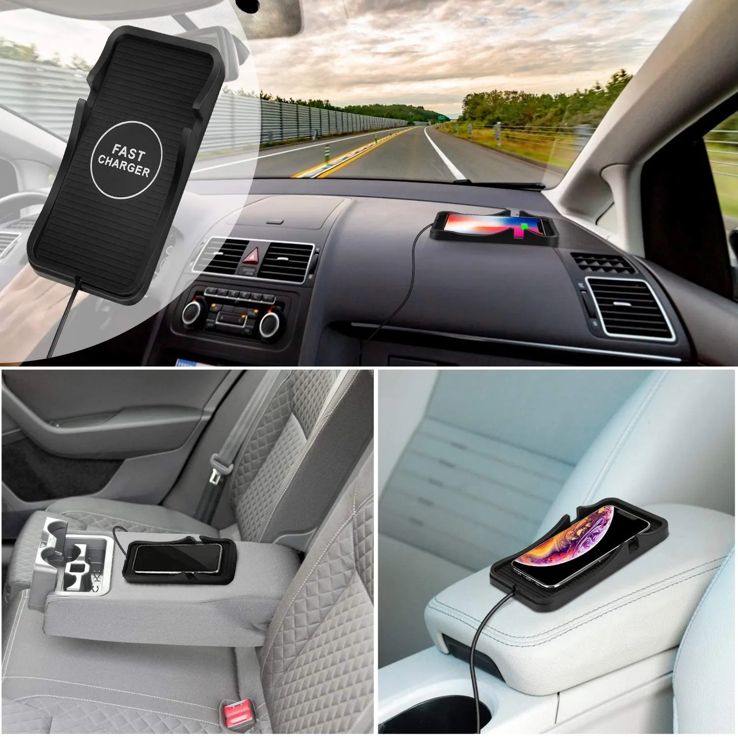 10W Car Phone Fast Wireless Charging Pad