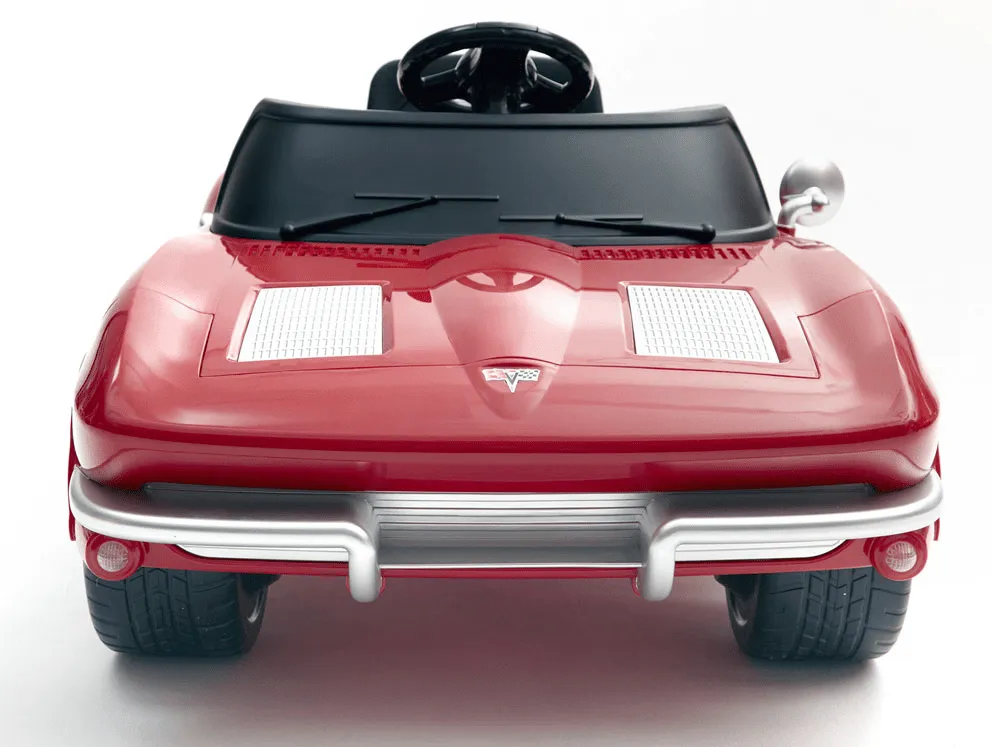 12 Volt 1960's Classic Corvette Ride On Car Convertible W/Stereo