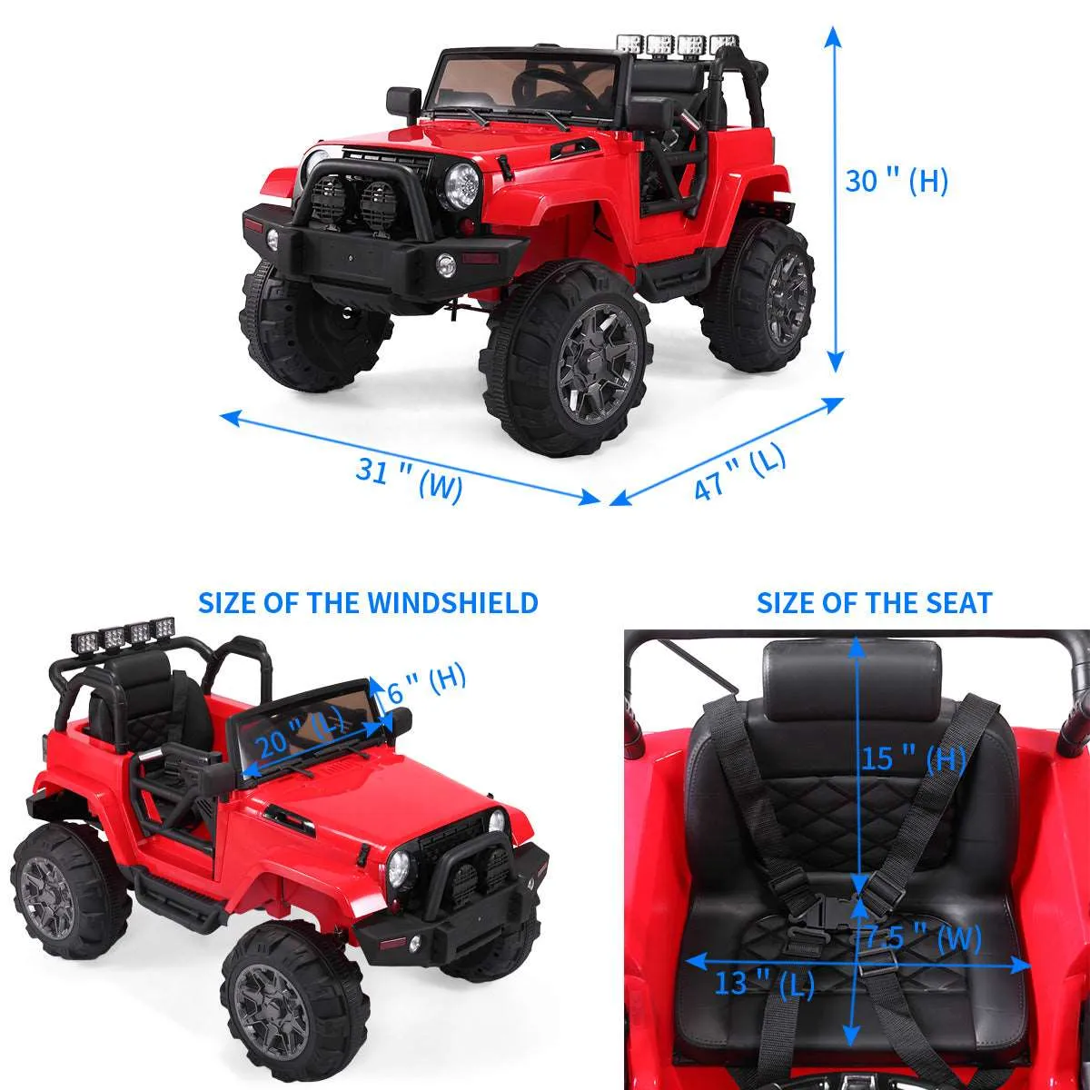 12V Ride On Car Kids W/ MP3 Electric Remote Control Red