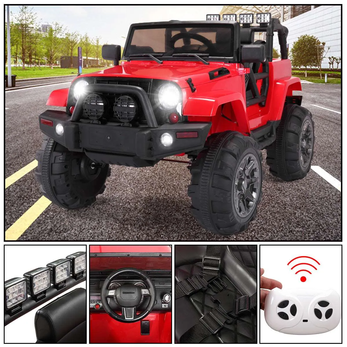 12V Ride On Car Kids W/ MP3 Electric Remote Control Red