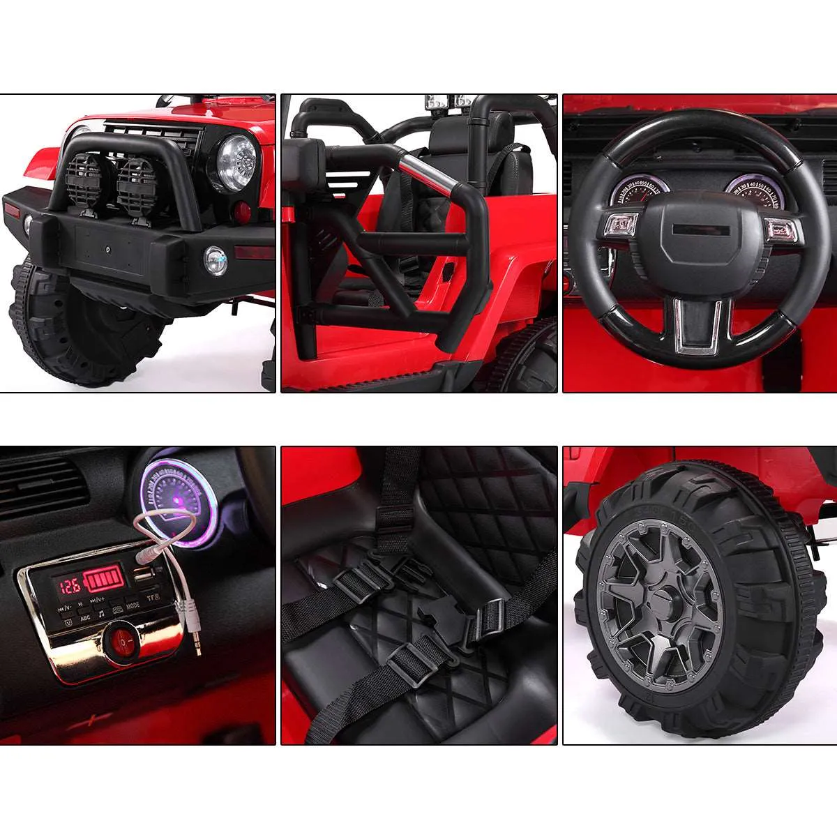 12V Ride On Car Kids W/ MP3 Electric Remote Control Red