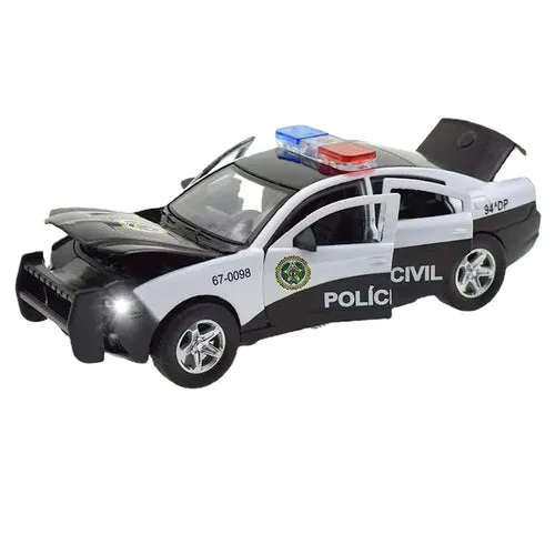 1:32 Scale Diecast Alloy Dodge Charger Police Car with Sound & Lights