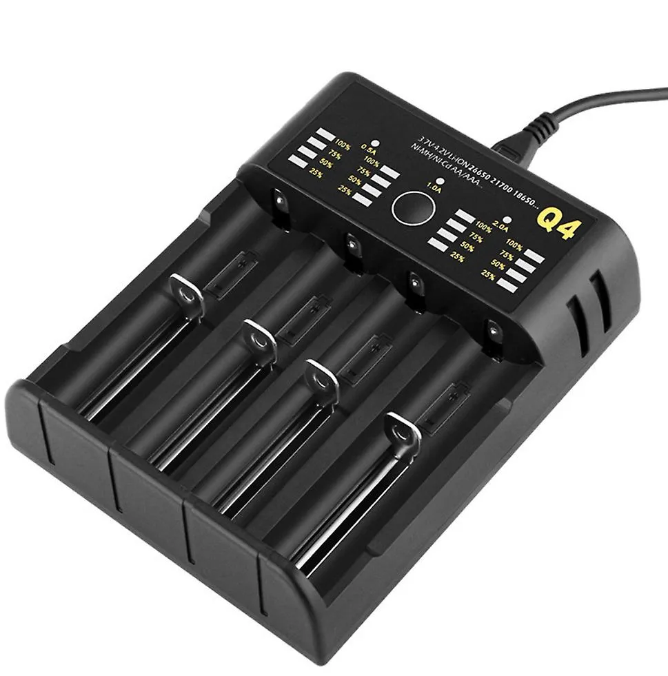 186504 slot USB charger, 26650 smart lithium battery four slot independent charger AZ15154