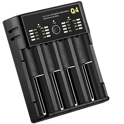 186504 slot USB charger, 26650 smart lithium battery four slot independent charger AZ15154