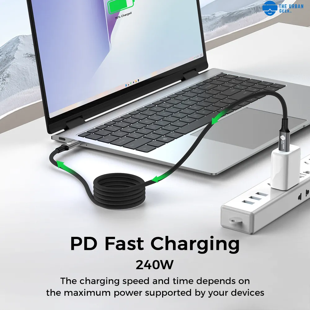 240W Fast Charging Cable For iPhone, Android, Laptops