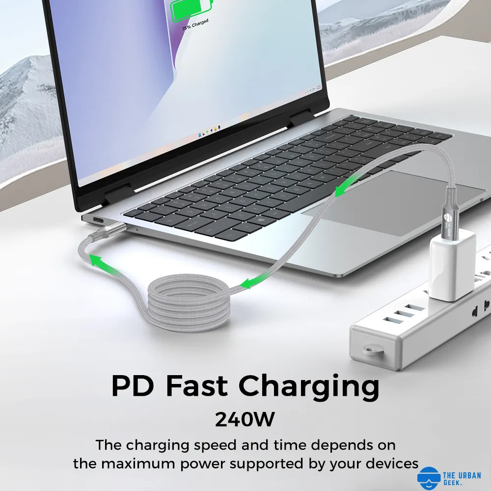 240W Fast Charging Cable For iPhone, Android, Laptops