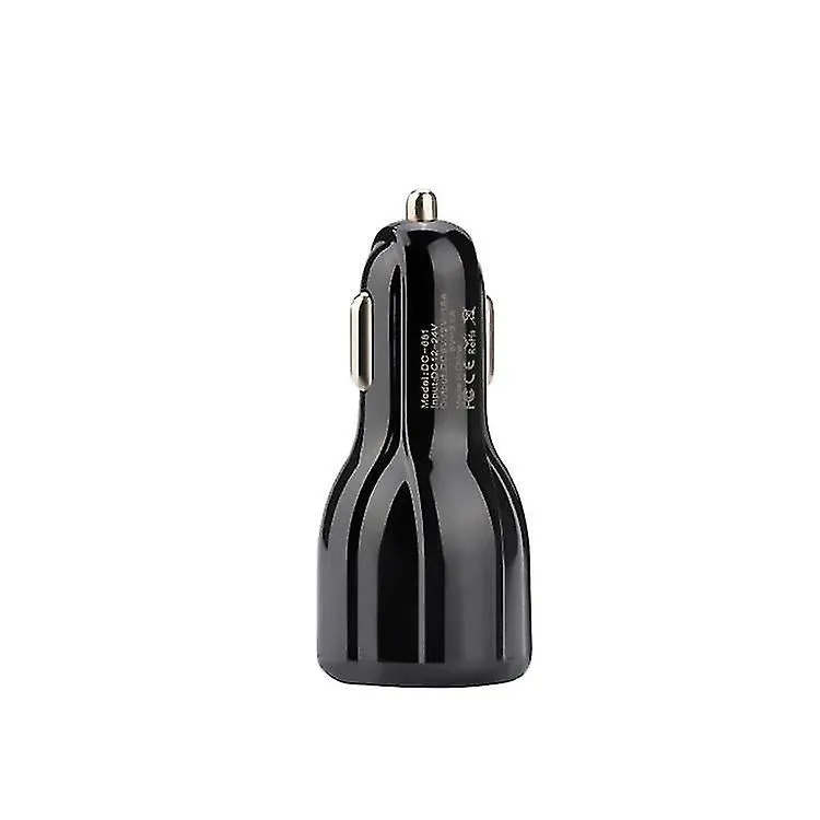 2Pcs black 2-Ports Quick Charging 3.0 USB Car Charger AZ13556