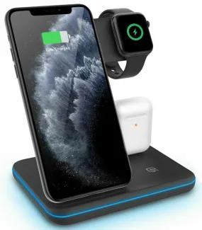 3 In 1 Qi Fast Wireless Charging Smart Station Dock