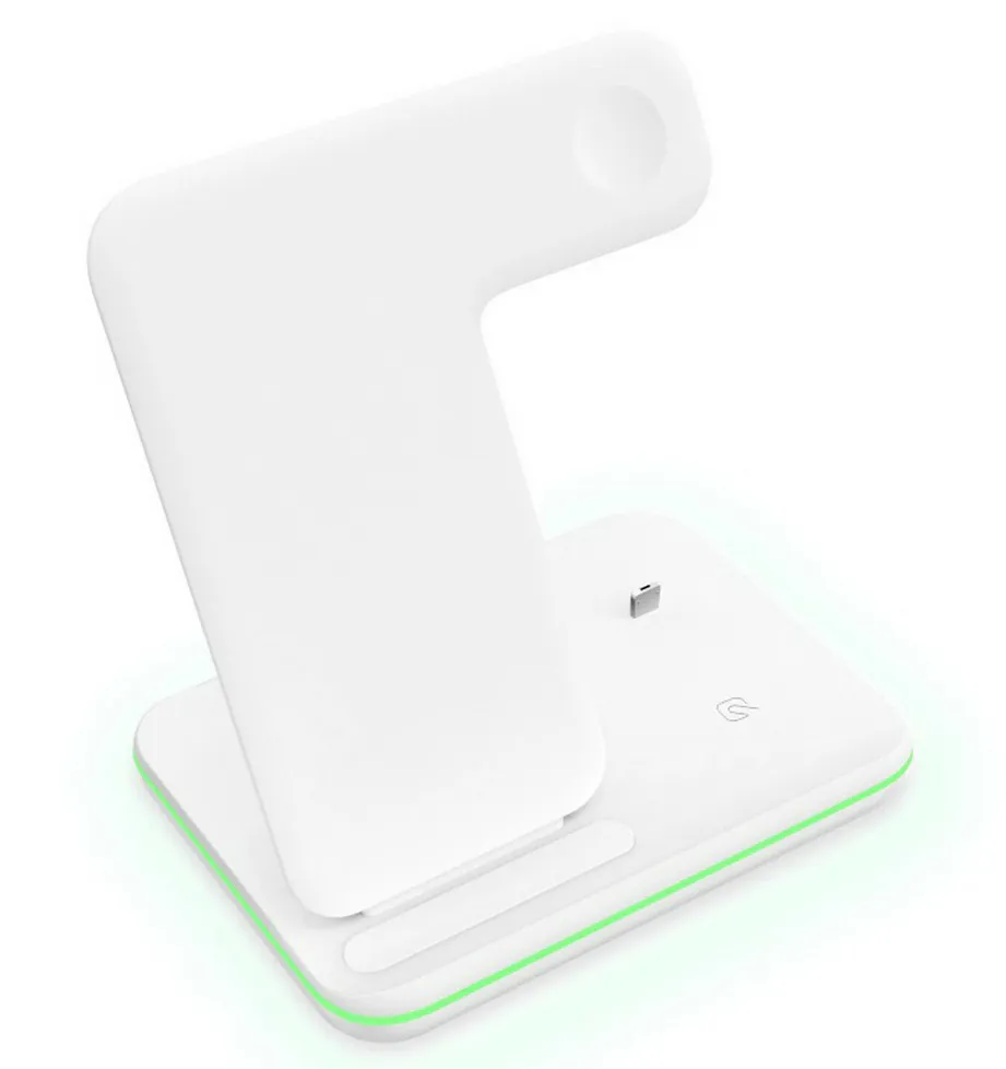 3 In 1 Qi Fast Wireless Charging Smart Station Dock