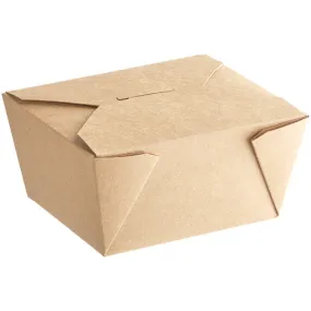 #4 Kraft Folded Takeout Box 96 fl oz Capacity