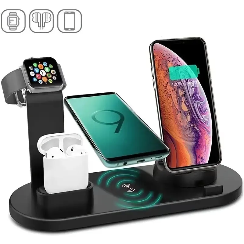 5 In 1 Wireless Charger Stand Pad For iPhone Watch Airpods