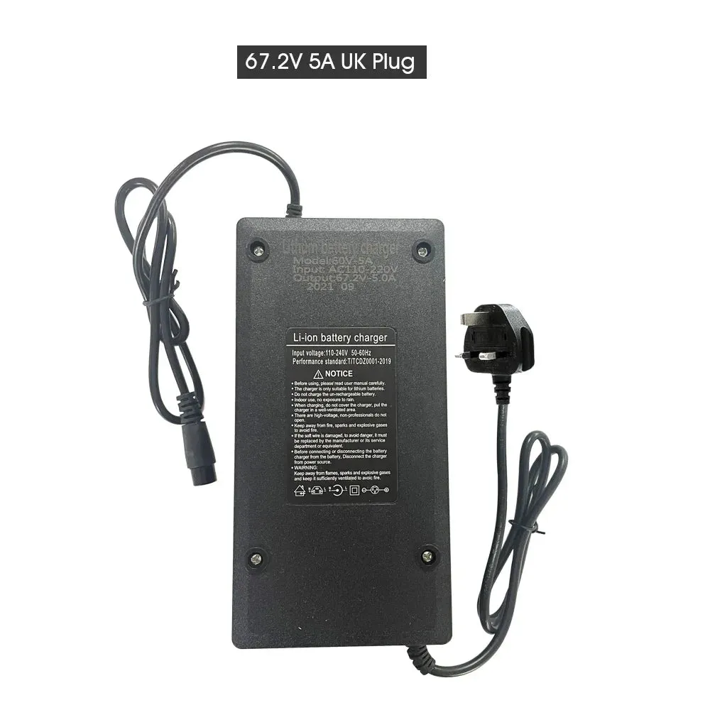 67.2V 5A Fast Charger for 60V electric scooter Lithium battery Loader chargers