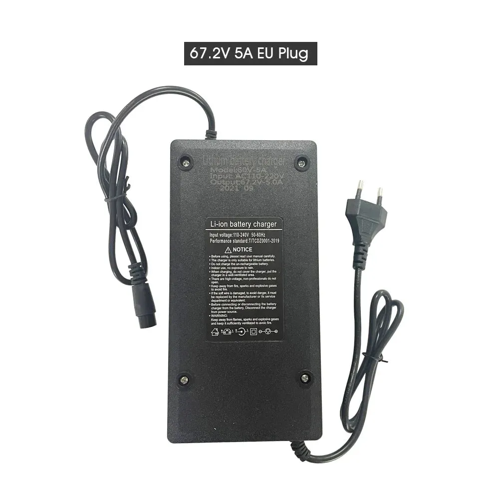 67.2V 5A Fast Charger for 60V electric scooter Lithium battery Loader chargers