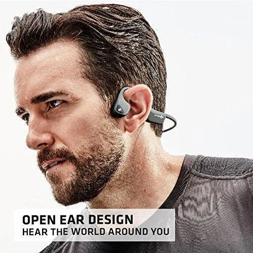 AFTERSHOKZ Air Open Ear Wireless Bone Conduction Headphones, Slate Grey, AS650SG