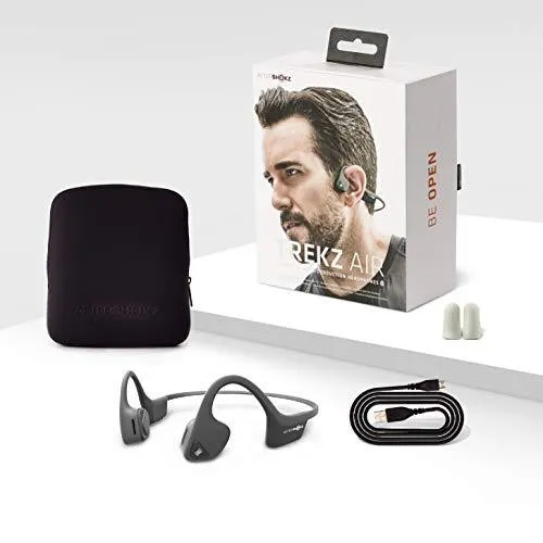 AFTERSHOKZ Air Open Ear Wireless Bone Conduction Headphones, Slate Grey, AS650SG