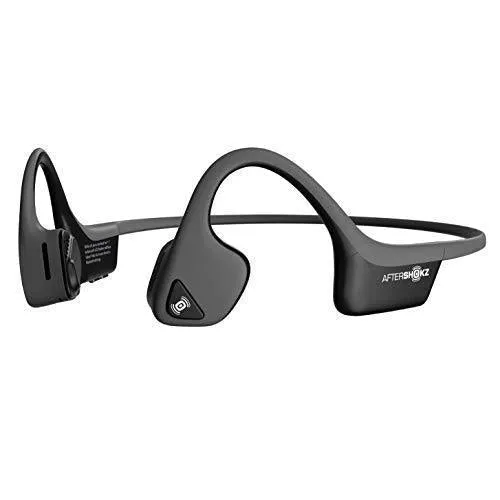 AFTERSHOKZ Air Open Ear Wireless Bone Conduction Headphones, Slate Grey, AS650SG