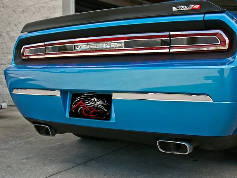 American Car Craft Tail Light Smoked Plexiglass Trim Plate: Dodge Challenger 2008 - 2014