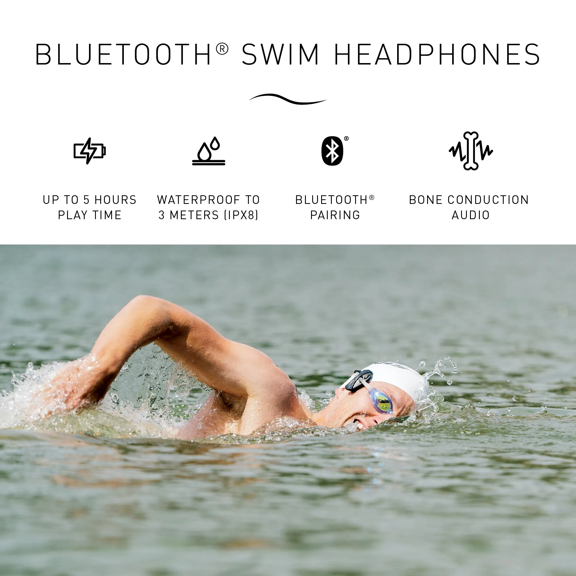 Amnis Stream Headphones | Swim Bluetooth® Headphones