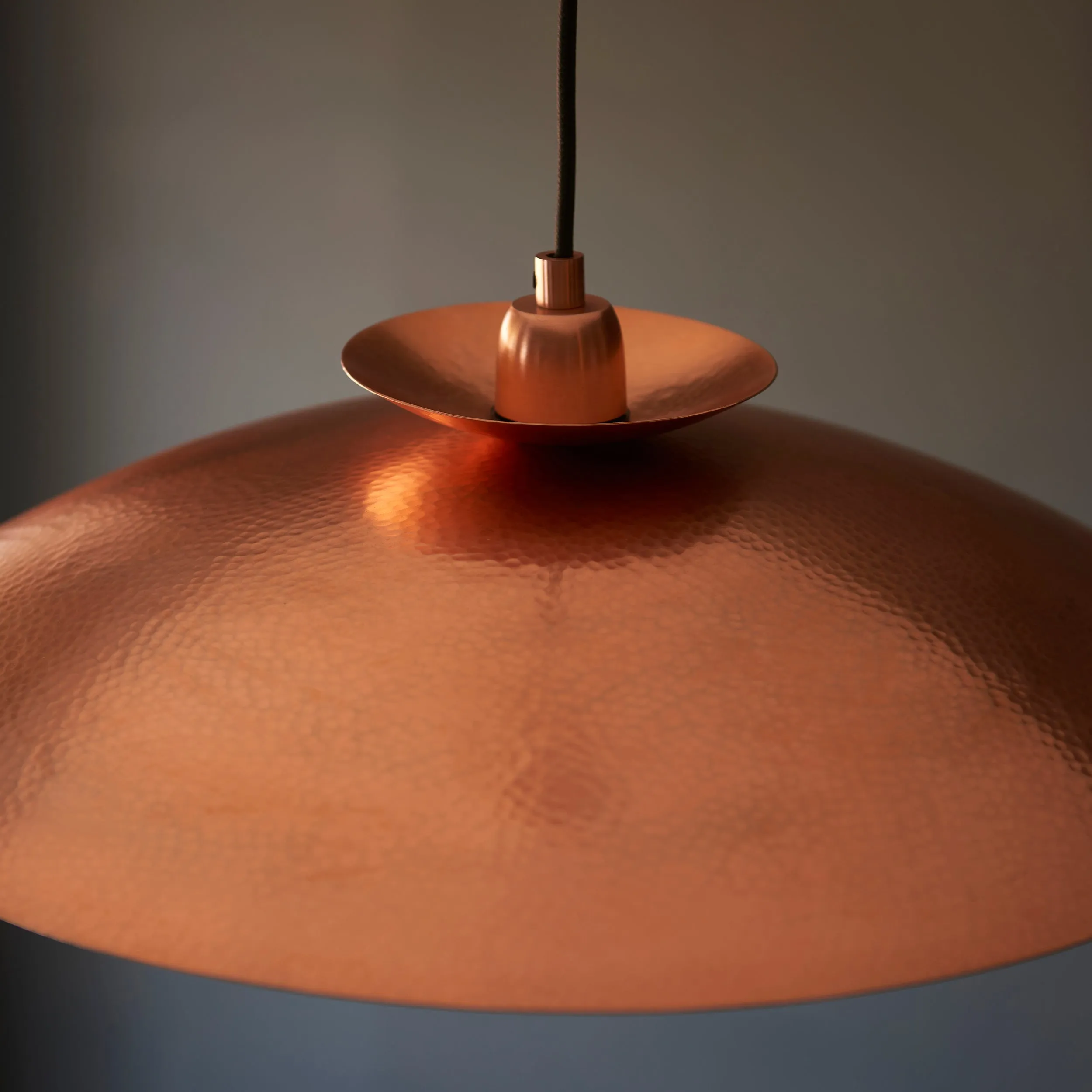 Amos Cattelan Disc Pendant Hammered Copper