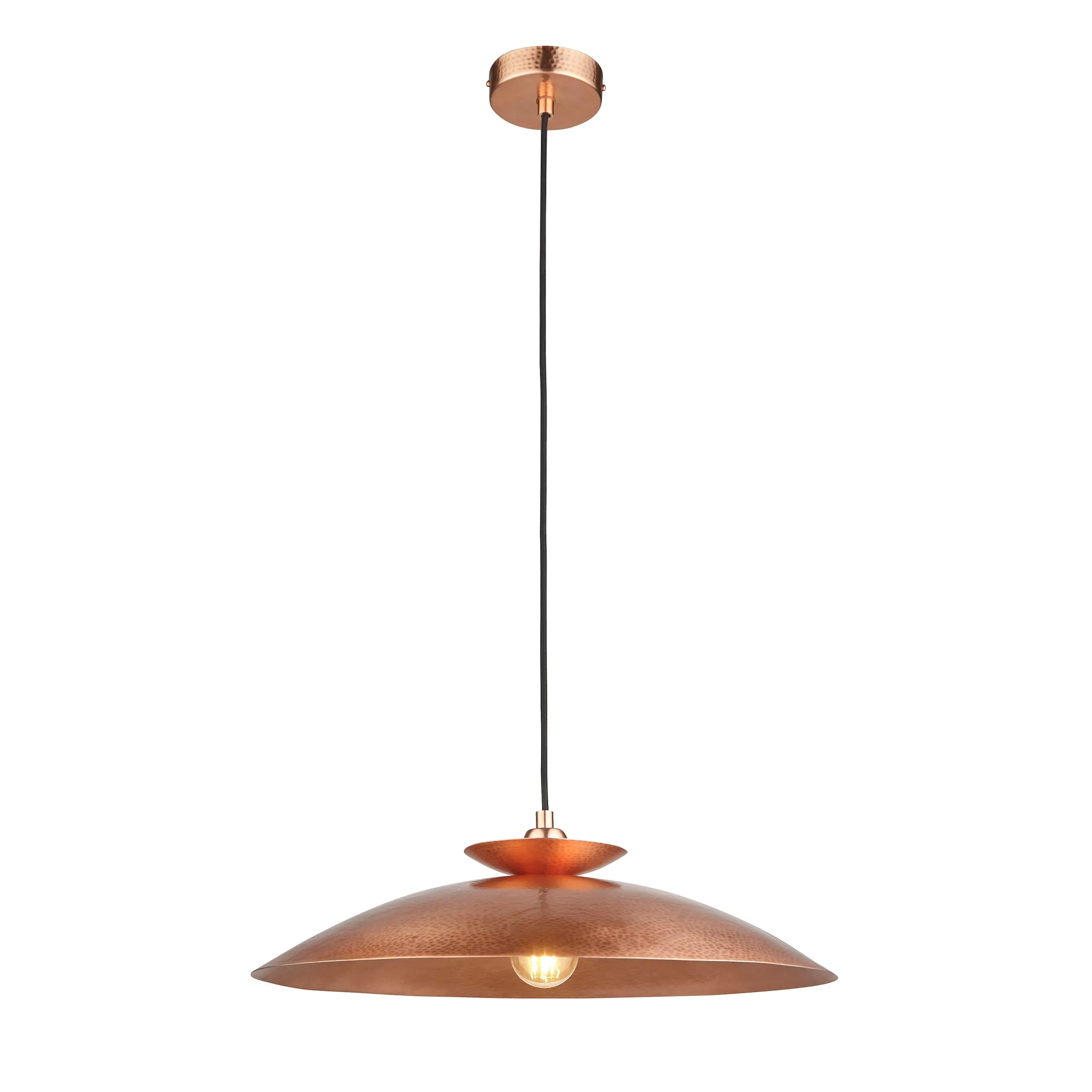 Amos Cattelan Disc Pendant Hammered Copper