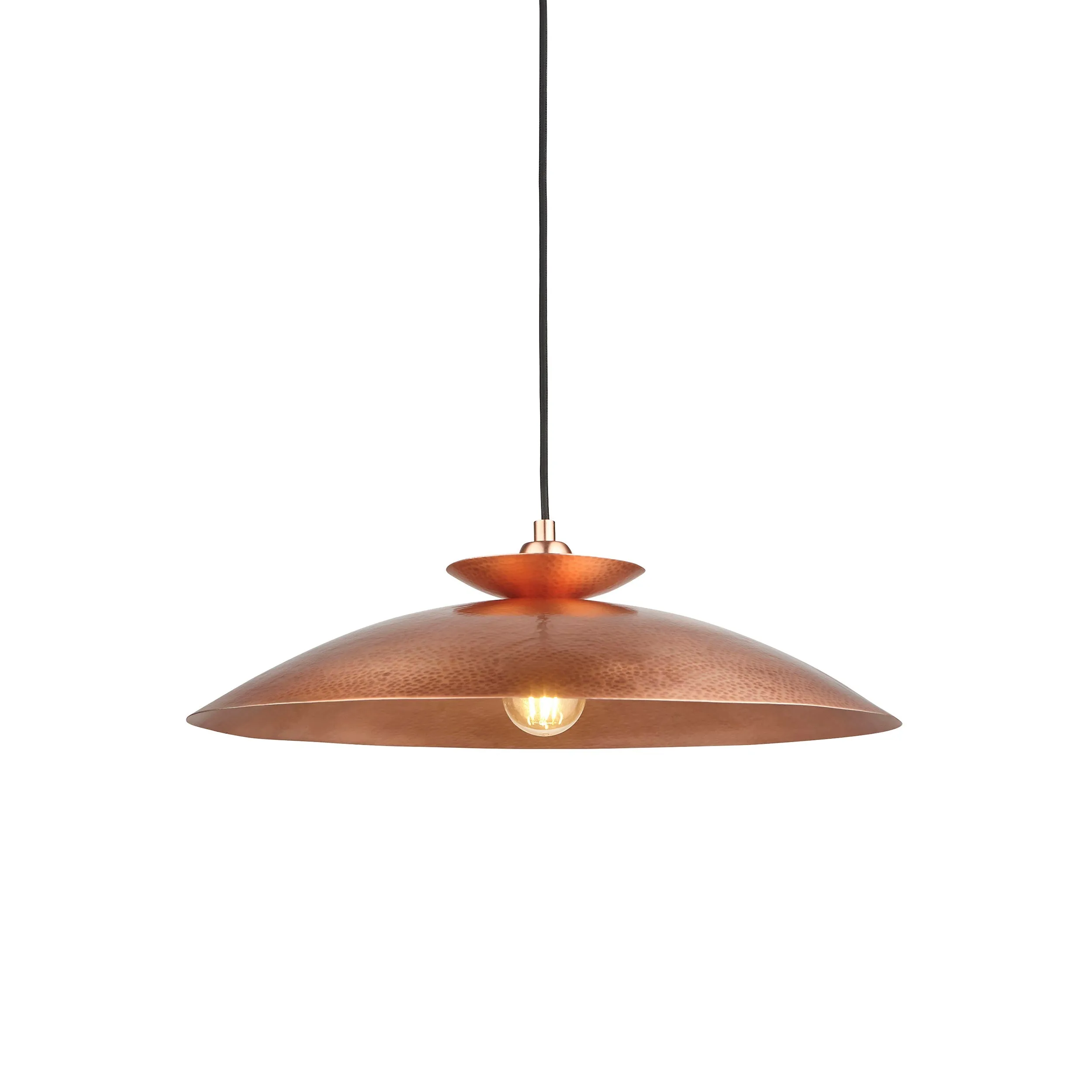 Amos Cattelan Disc Pendant Hammered Copper