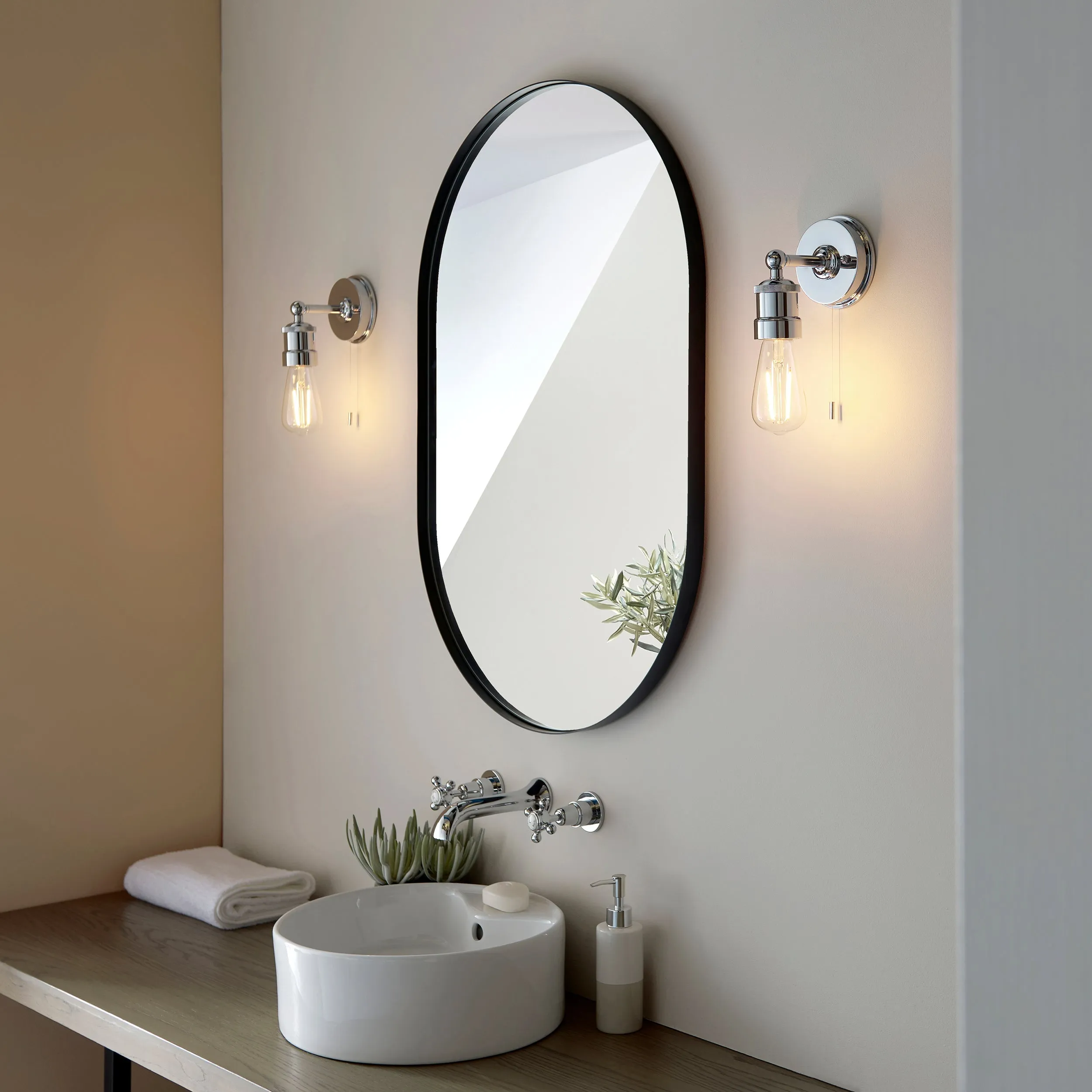 Amos Hartland Bathroom Wall Light Chrome