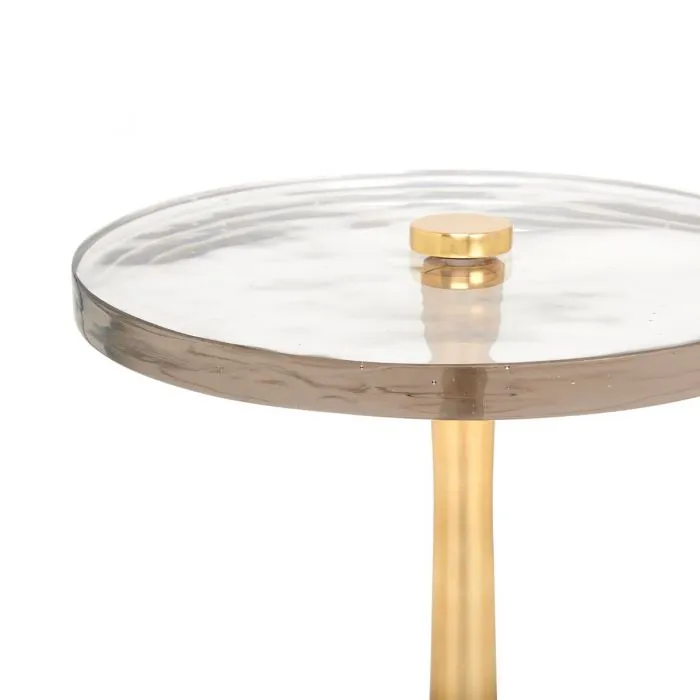 Antonia Side Table in Polished Brass