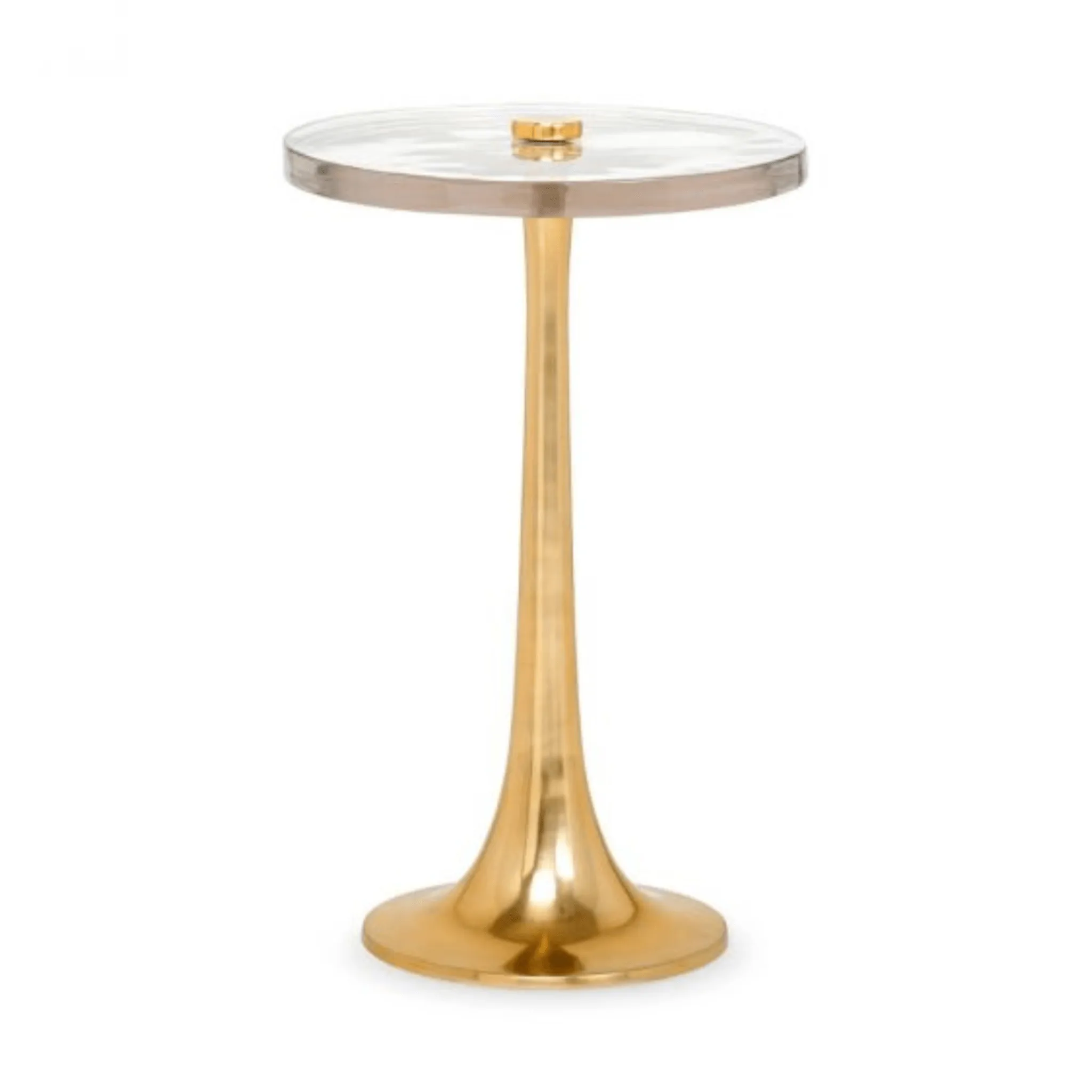 Antonia Side Table in Polished Brass