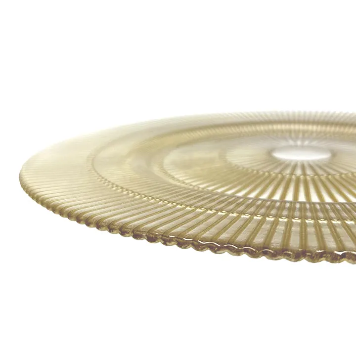 Apollo - Glass Charger Plate in Gold (Item # 0328)