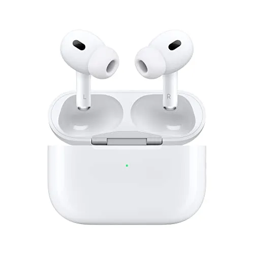 Apple AirPods Pro (2nd Generation) Wireless Ear Buds with USB-C Charging, Up to 2X More Active Noise Cancelling Bluetooth Headphones, Transparency Mode, Adaptive Audio, Personalized Spatial Audio