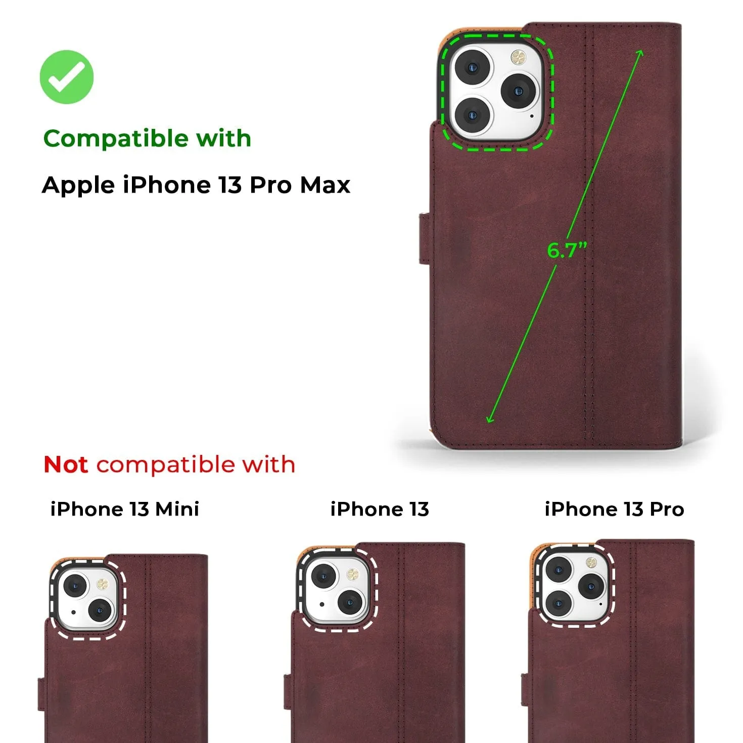 Apple iPhone 13 Pro Max - Vintage Leather Wallet