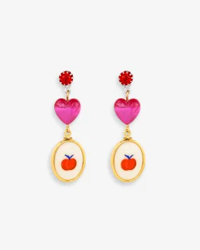 APPLE SNACK EARRINGS