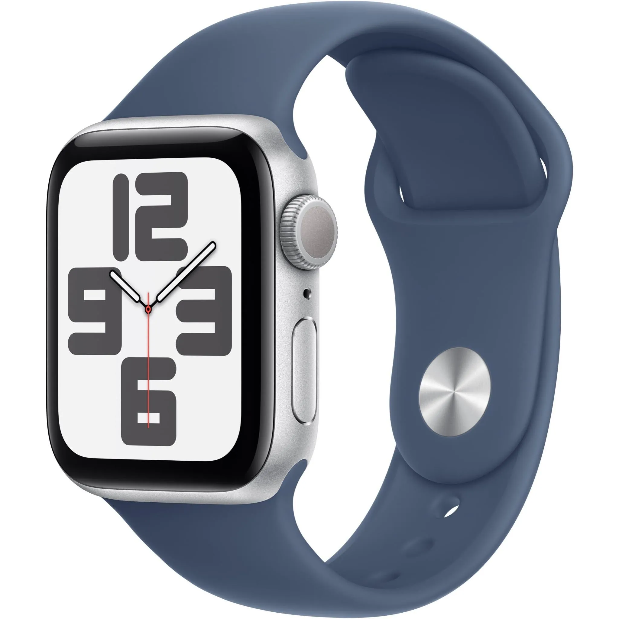 Apple Watch SE 40mm Silver Aluminium Case GPS  Sport Band (Denim) (S/M)[2024]