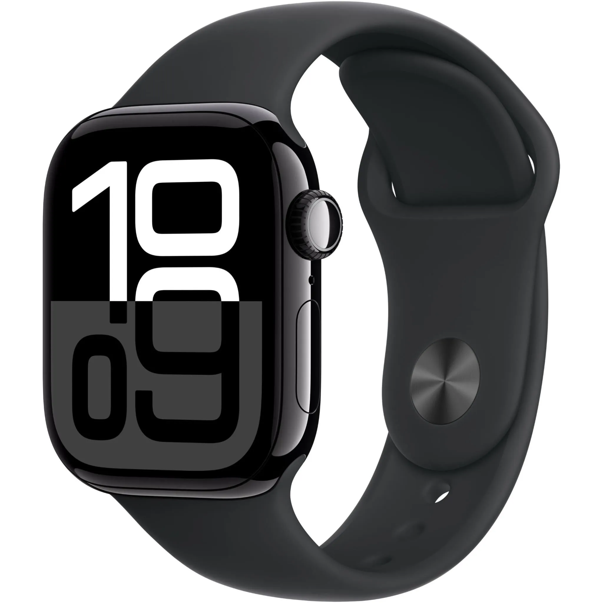 Apple Watch Series 10 42mm Jet Black Aluminium Case GPS Sport Band (S/M) [Black]