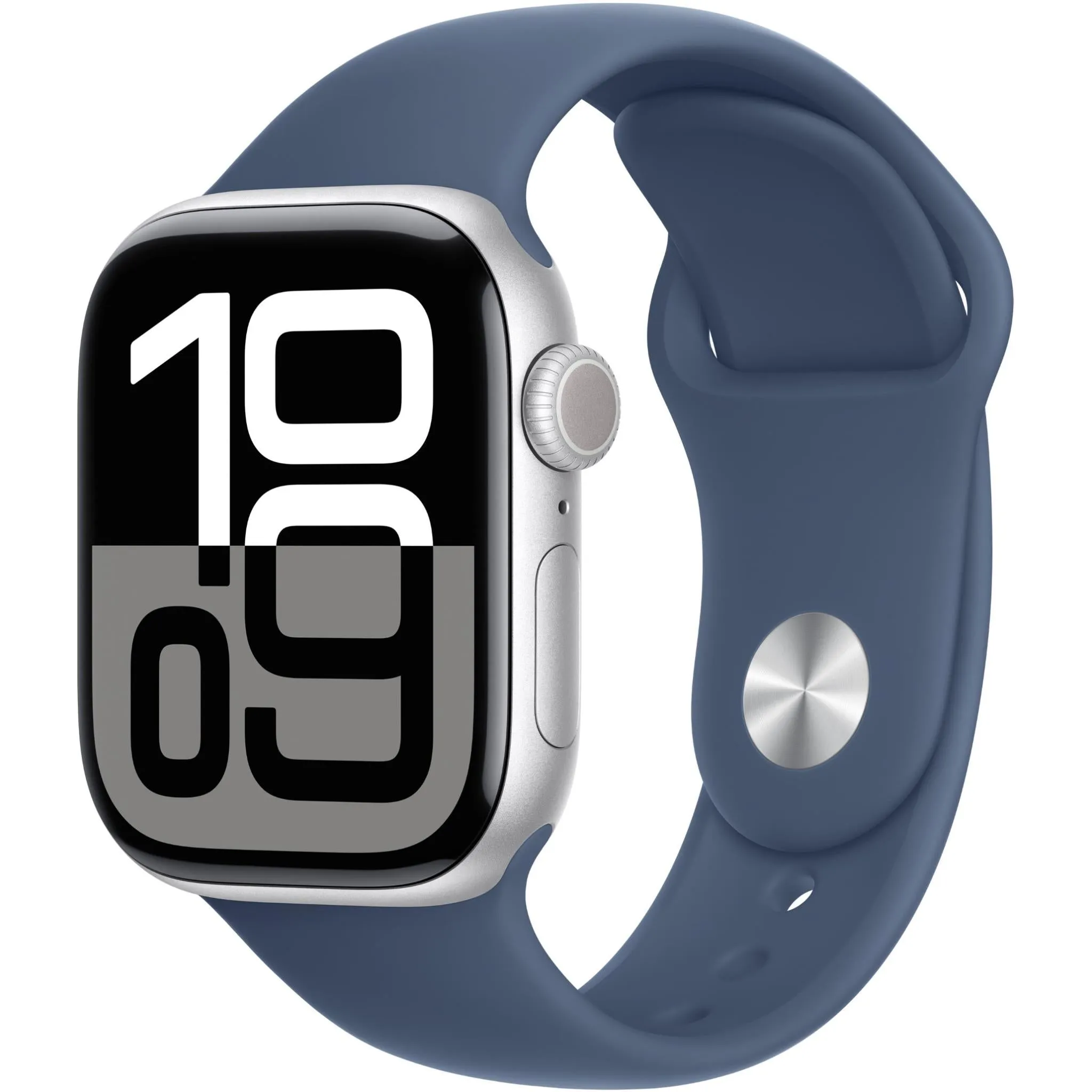 Apple Watch Series 10 42mm Silver Aluminium Case GPS Sport Band (S/M) [Denim]