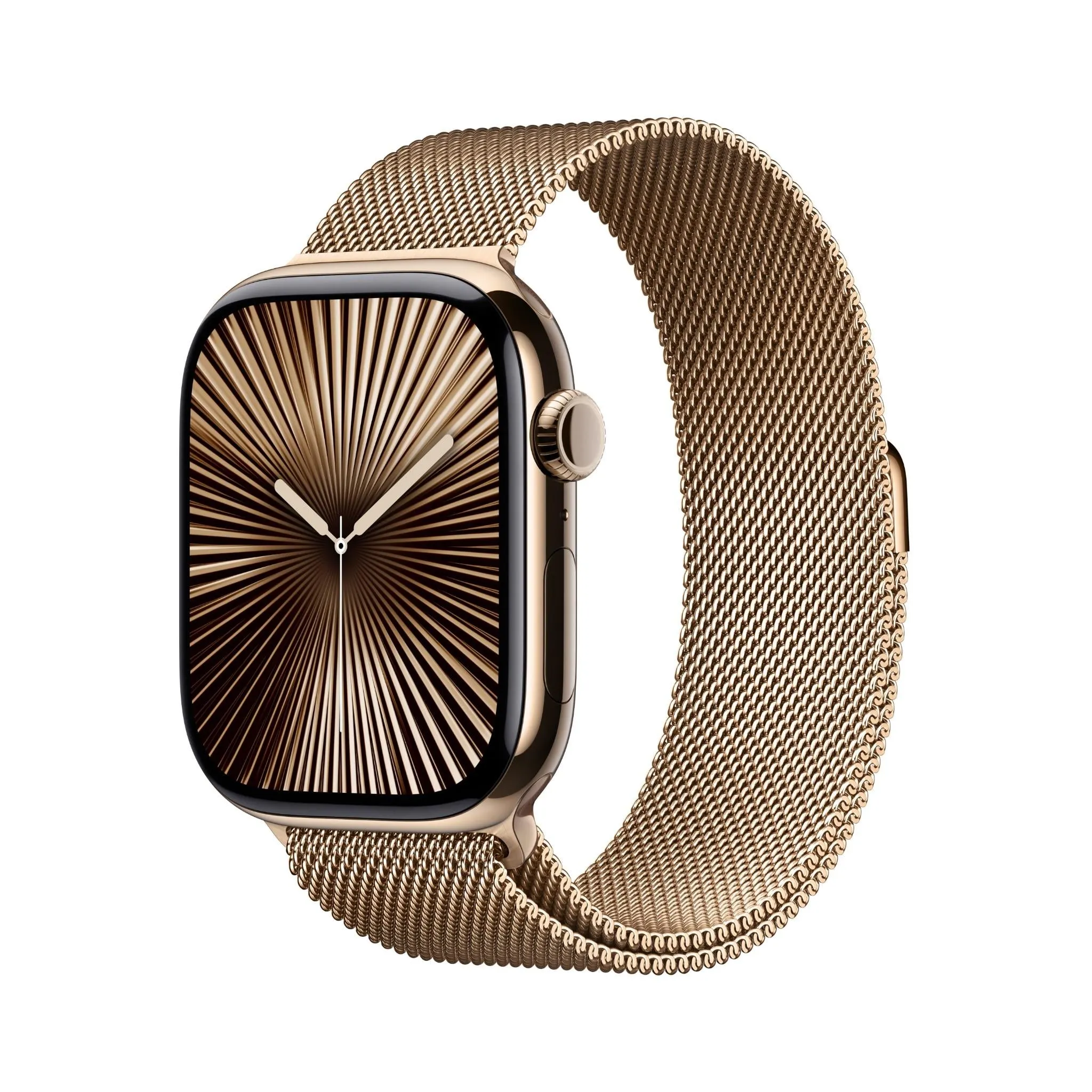 Apple Watch Series 10  46mm Gold Titanium Case GPS   Cellular  Milanese Loop (S/M)