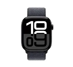 Apple Watch Series 10 GPS, 42 mm Jet Black Aluminium Case with Ink Sport Loop – MWWG3