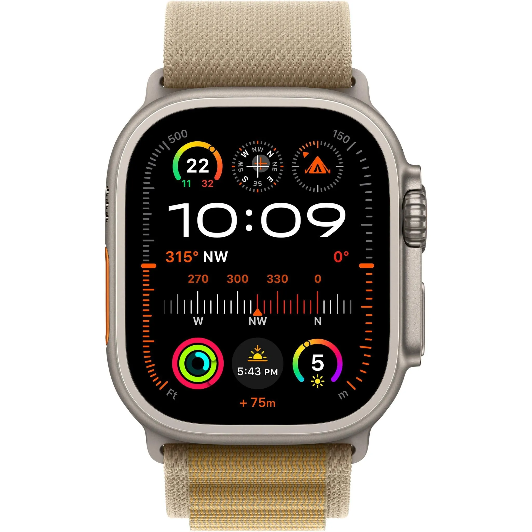 Apple Watch Ultra 2 49mm Natural Titanium Case  GPS   Cellular  Alpine Loop (Tan) [Medium]