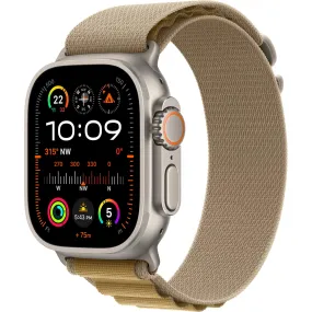 Apple Watch Ultra 2 49mm Natural Titanium Case  GPS   Cellular  Alpine Loop (Tan) [Medium]