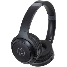 Audio-Technica ATH-S200BTBK ATH-S200BT Bluetooth On-Ear Headphones with Microphone (Black)