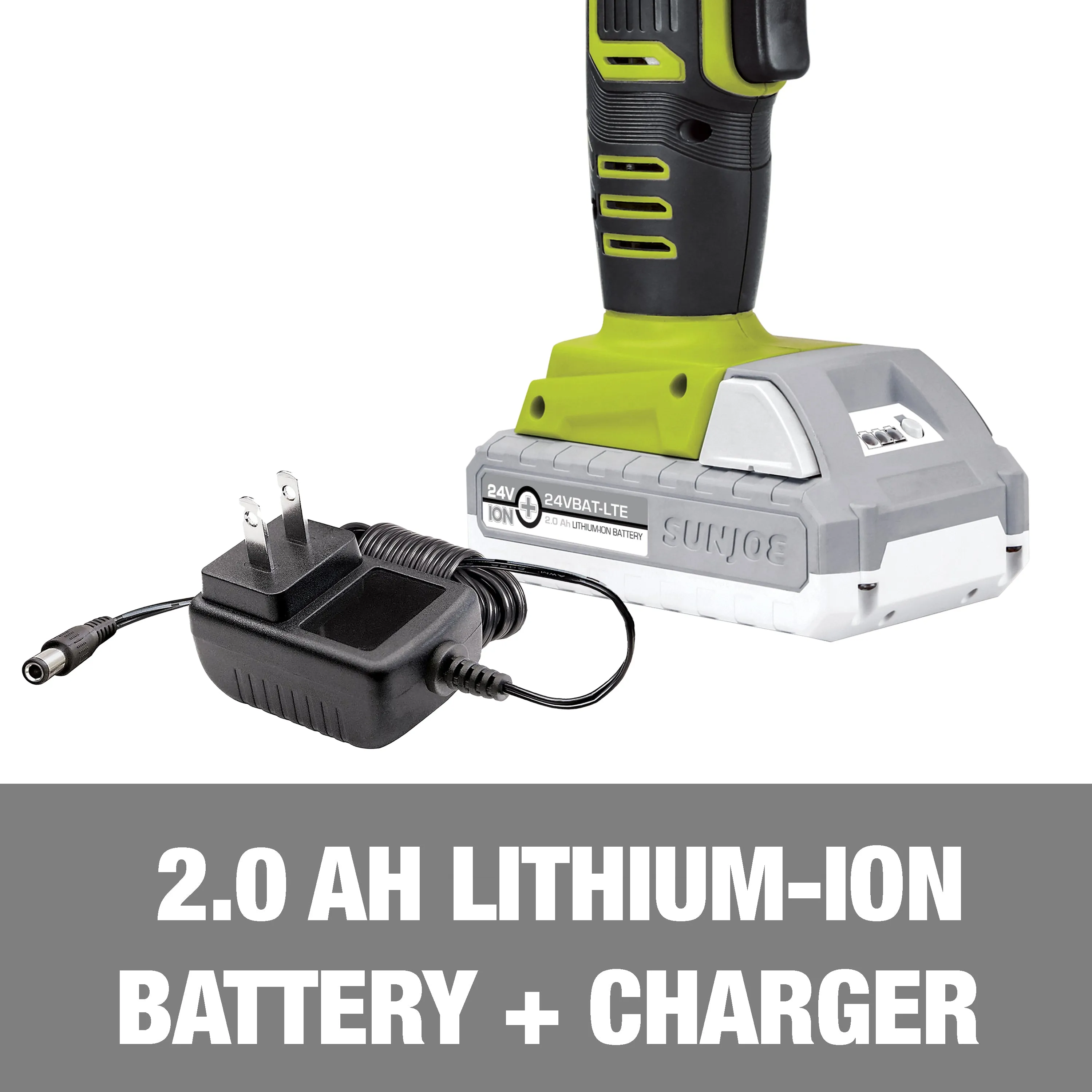 Auto Joe 24V-AJC-LTE 24-Volt* IONMAX Cordless Portable Air Compressor | W/ 2.0-Ah Battery   Charger