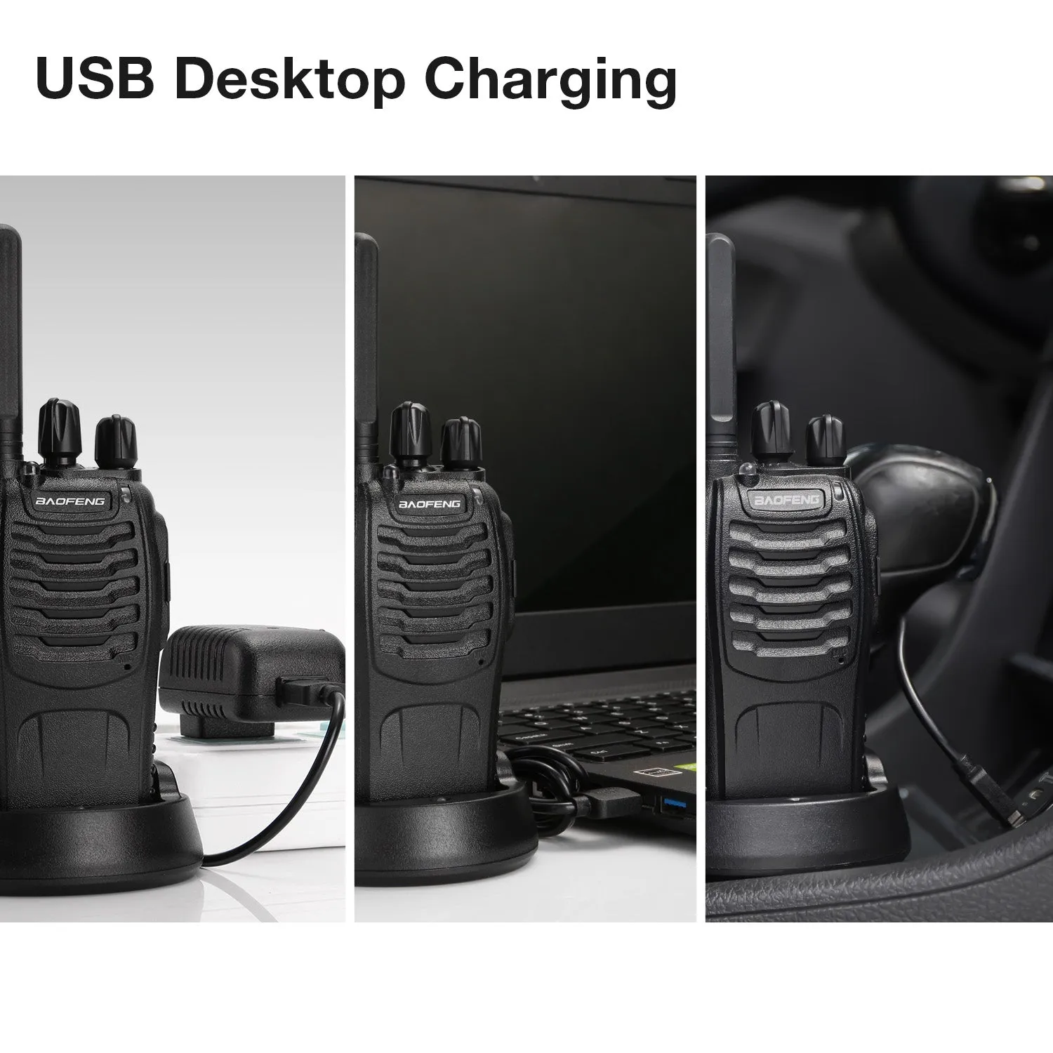 Baofeng BF-88ST FRS Radio | USB Charging | Upgraded 888S | Integrated Antenna |  Better Charger