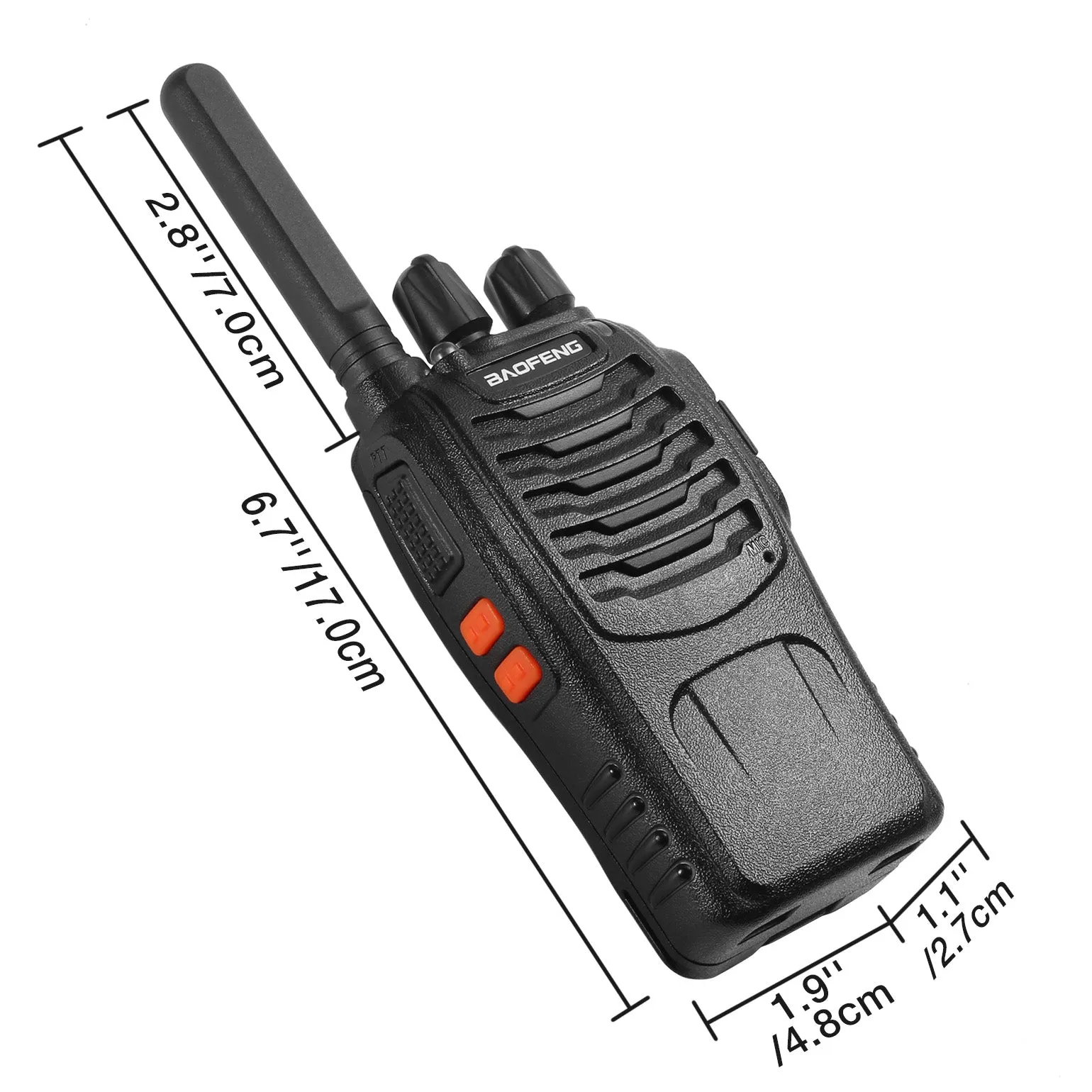 Baofeng BF-88ST FRS Radio | USB Charging | Upgraded 888S | Integrated Antenna |  Better Charger