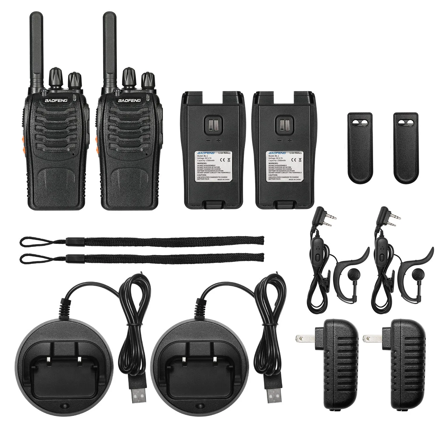 Baofeng BF-88ST FRS Radio | USB Charging | Upgraded 888S | Integrated Antenna |  Better Charger