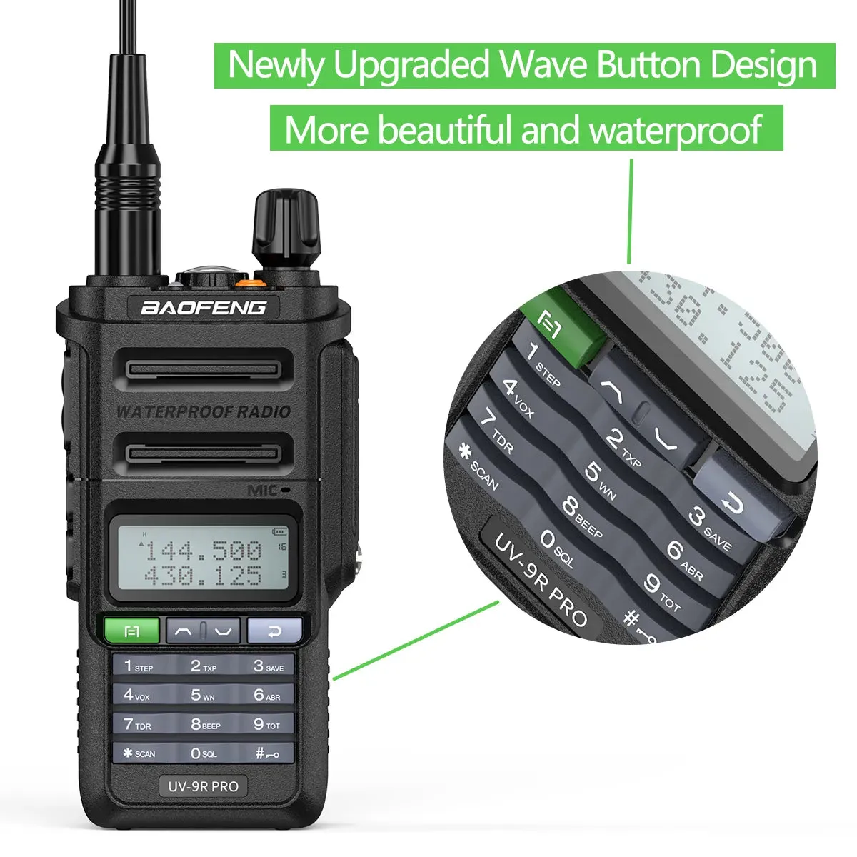 Baofeng UV-9R Pro IP68 Waterproof  Walkie Talkie Dual Band 16KM S22 Radio VHF UHF CB Ham Radio UV-9R Plus Portable Two Way Radio