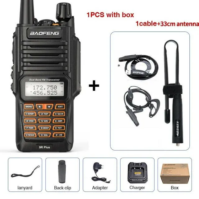 Baofeng UV-9R Pro IP68 Waterproof  Walkie Talkie Dual Band 16KM S22 Radio VHF UHF CB Ham Radio UV-9R Plus Portable Two Way Radio