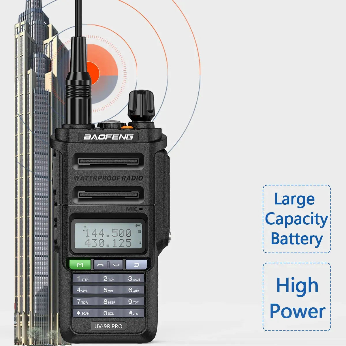 Baofeng UV-9R Pro IP68 Waterproof  Walkie Talkie Dual Band 16KM S22 Radio VHF UHF CB Ham Radio UV-9R Plus Portable Two Way Radio